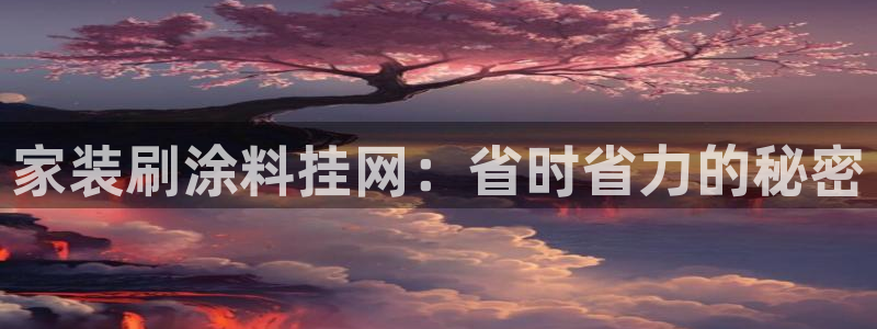 和记h8：家装刷涂料挂网：省时省力的秘密