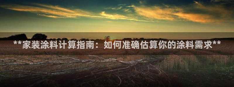 和记注册有什么送的：**家装涂料计算指南：如何准确估算你的涂料需求**