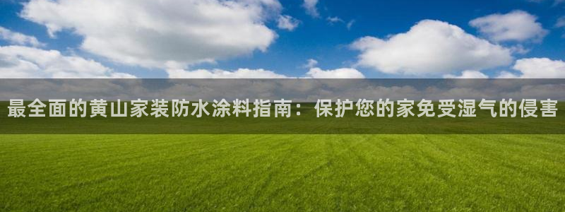 和记h188：最全面的黄山家装防水涂料指南：保护您的家免受湿气的侵害