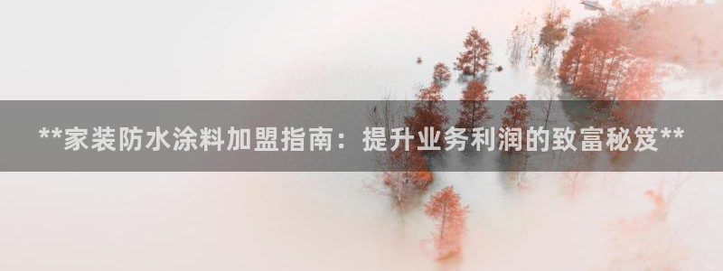 和记平台注册：**家装防水涂料加盟指南：提升业务利润的致富秘笈**