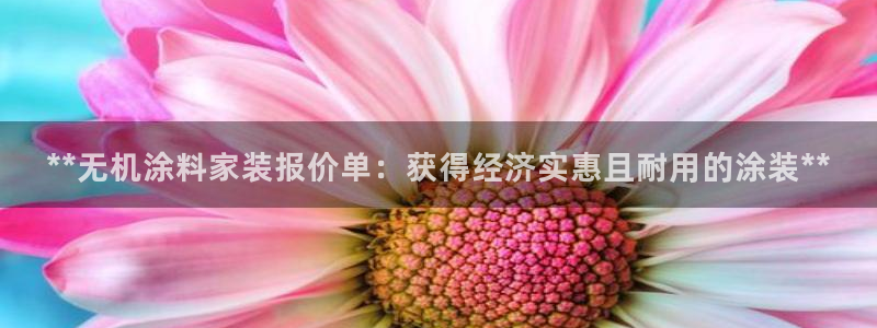 和记h188：**无机涂料家装报价单：获得经济实惠且耐用的涂装**