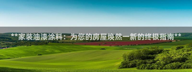 和记官方直营注册：**家装油漆涂料：为您的房屋焕然一新的终极指南**