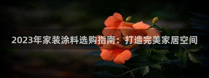和记平台登陆：2023年家装涂料选购指南：打造完美家居空间