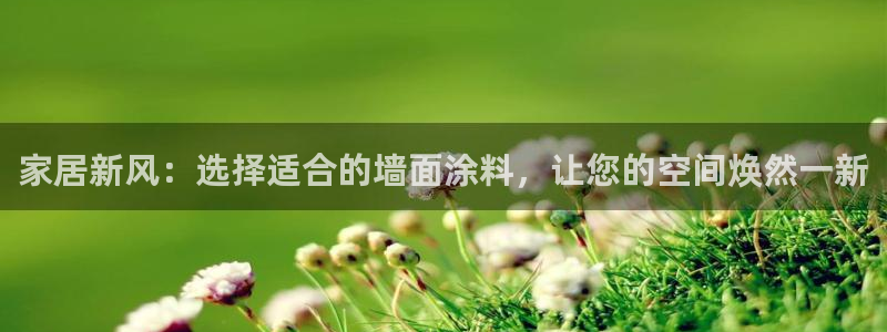 和记平台：家居新风：选择适合的墙面涂料，让您的空间焕然一新