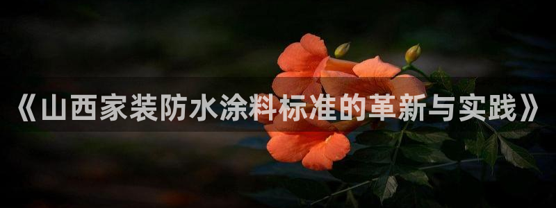 和记官方网址：《山西家装防水涂料标准的革新与实践》