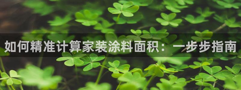 和记官网[中国]官方网站：如何精准计算家装涂料面积：一步步指
