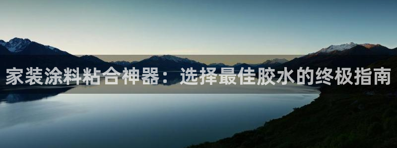 和记平台官网：家装涂料粘合神器：选择最佳胶水的终极指南